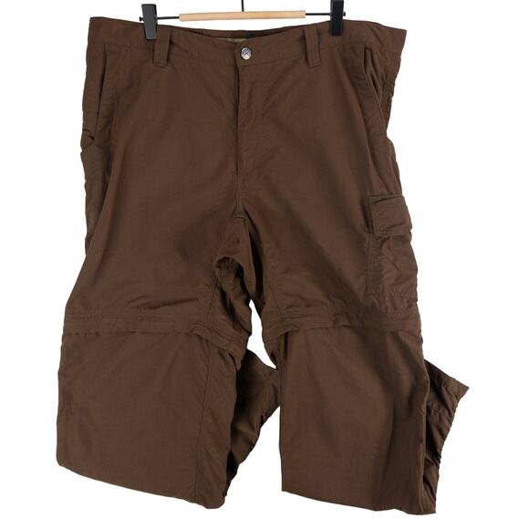 Mountain Khakis Cargo Pants Men's 40x32 Brown Nylon Convertable Granite Creek - Picture 1 of 15